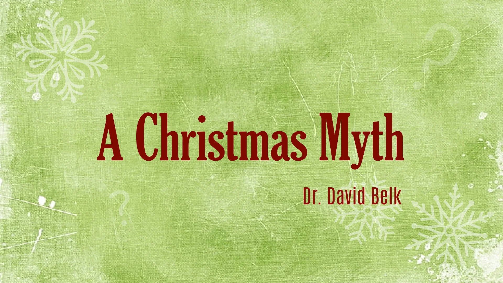 A Christmas Myth