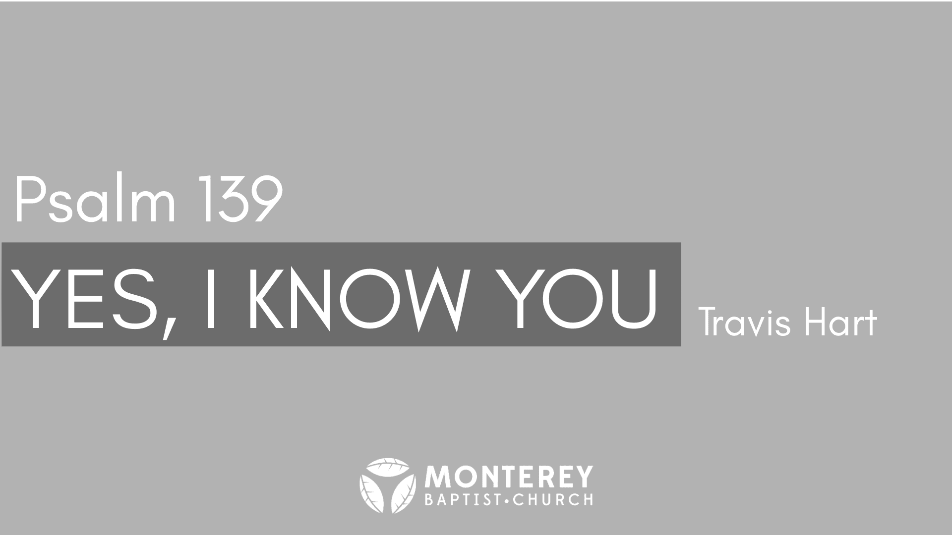 Yes, I Know You