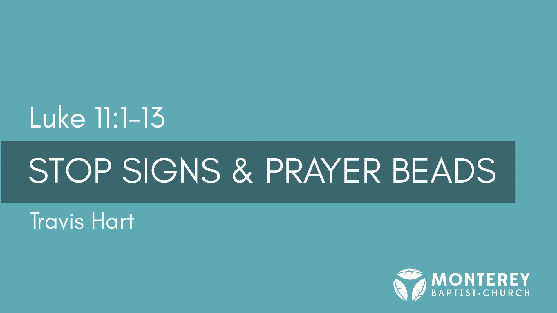 Stop Signs and Prayer Beads